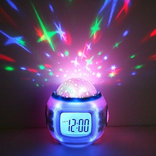 Premium Alarm Clock & LED Starry Sky Projector 10 Melodies - Clock Night  Light Sleep Aid for Baby & Children - Decorative Lamp Decorative Light  Starry Sky Moon and Stars Projector: Amazon.de: