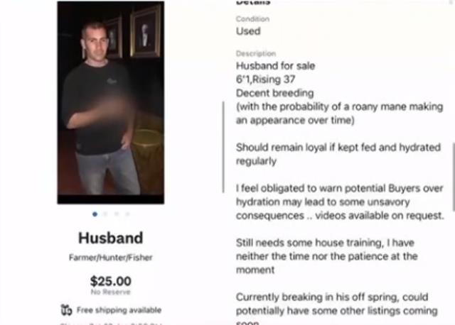 Sinirlenen kadın eşini açık artırmadan satışa çıkardı, gelen teklif herkesi şok etti Sinirlenen kadın eşini açık artırmadan satışa çıkardı, gelen teklif herkesi şok etti