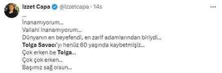 Tolga Savacı'nın vefatı sanat dünyasını yasa boğdu Tolga Savacı'nın vefatı sanat dünyasını yasa boğdu