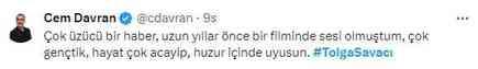 Tolga Savacı'nın vefatı sanat dünyasını yasa boğdu Tolga Savacı'nın vefatı sanat dünyasını yasa boğdu