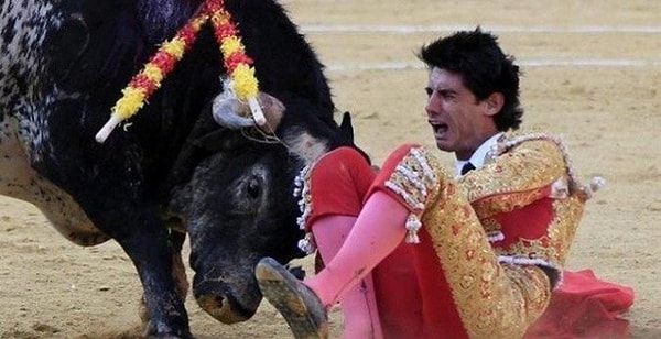 7. Victor Barrio isimli İspanyol matador, bu fotoğraf çekildikten saniyeler sonra Lorenzo isimli boğa tarafından öldürüldü. 7. Victor Barrio isimli İspanyol matador, bu fotoğraf çekildikten saniyeler sonra Lorenzo isimli boğa tarafından öldürüldü.
