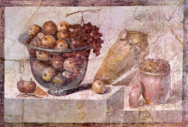 Sebze ve meyveler de Roma diyetinde önemliydi.